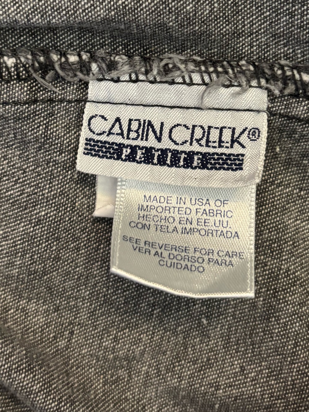Cabin Creek Washed Black Elastic Waist Denim Bermuda Shorts - Picture 4 of 4